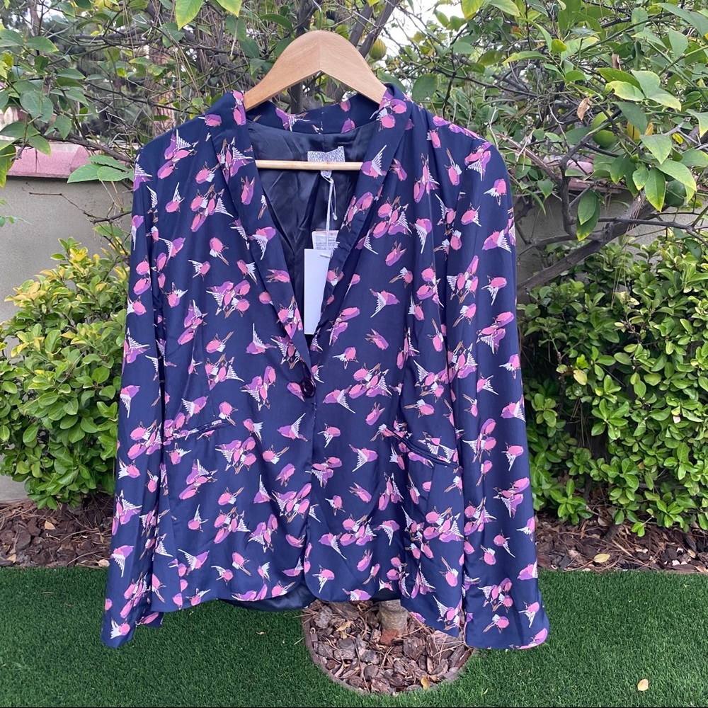 LUCCA COUTURE Silky Birds Blazer - Picture 1 of 11